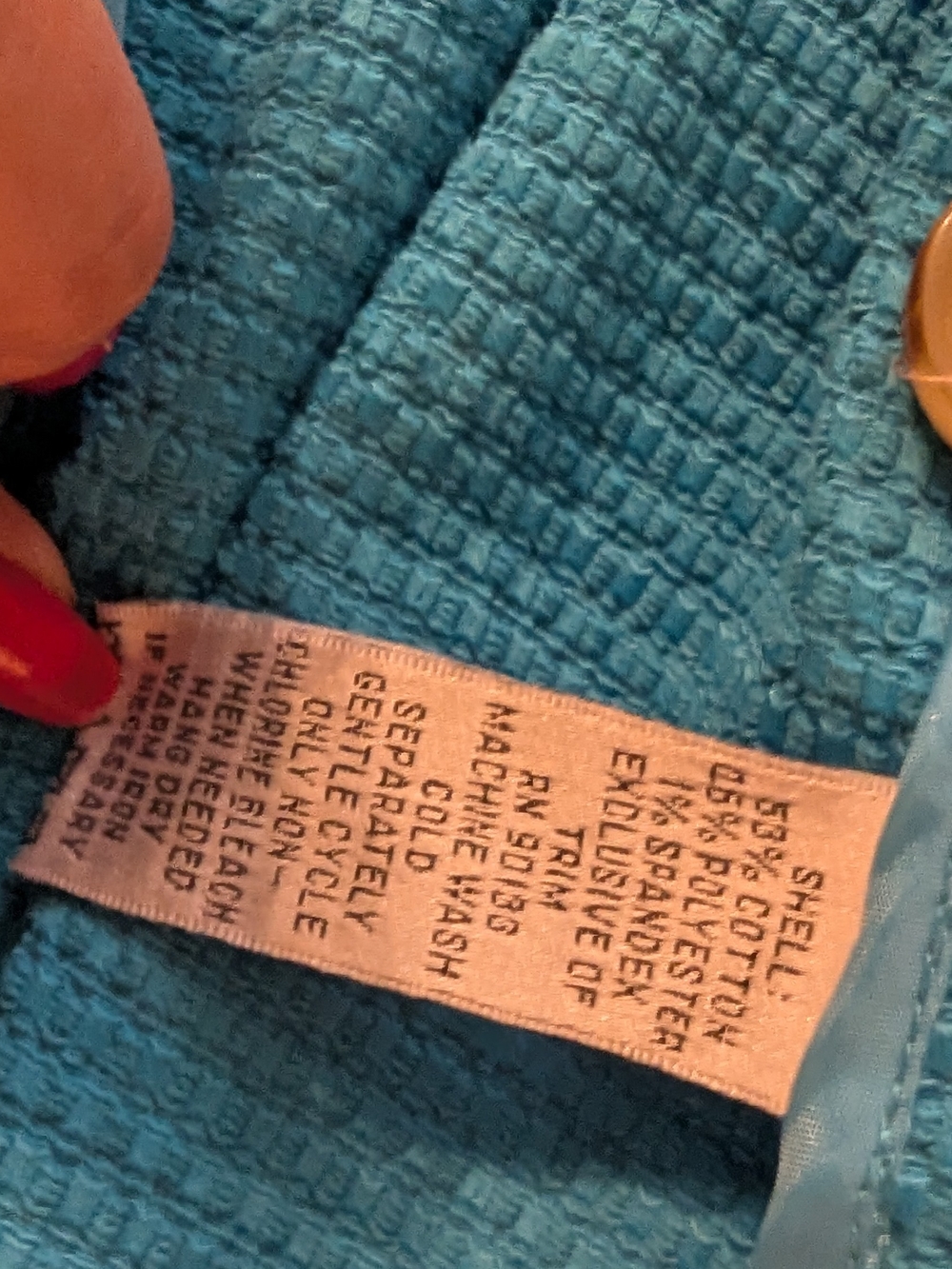 Joan Rivers Turquoise Textured Single-Button Blazer - Picture 3 of 5